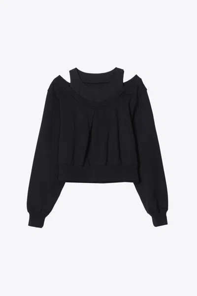 3.1 Phillip Lim Layered Tank Terry Top In Black