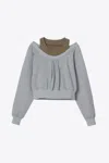 3.1 Phillip Lim Layered Tank Terry Top In Gray