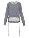 3.1 Phillip Lim Layered Wool Sweater In Gray