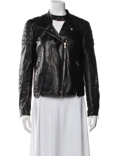 Pre-owned 3.1 Phillip Lim Leather Biker Jacket In Black