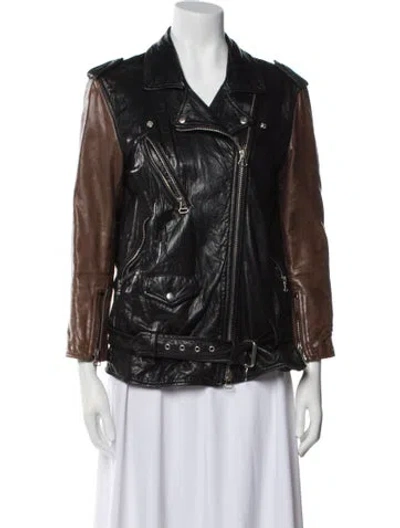 Pre-owned 3.1 Phillip Lim Leather Biker Jacket In Black