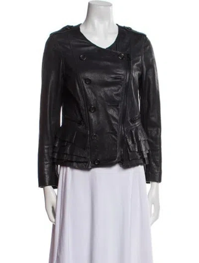 Pre-owned 3.1 Phillip Lim Leather Biker Jacket In Black