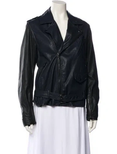 Pre-owned 3.1 Phillip Lim Leather Biker Jacket In Black