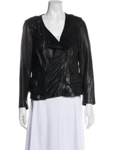 Pre-owned 3.1 Phillip Lim Leather Biker Jacket In Black
