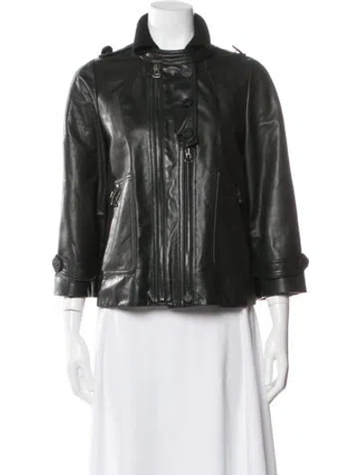 Pre-owned 3.1 Phillip Lim Leather Biker Jacket In Black