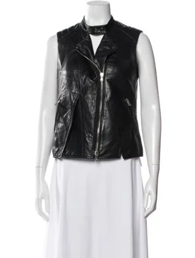 Pre-owned 3.1 Phillip Lim Leather Biker Jacket In Black