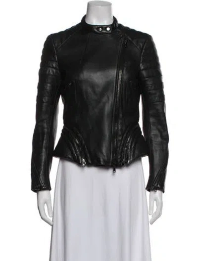 Pre-owned 3.1 Phillip Lim Leather Biker Jacket In Black