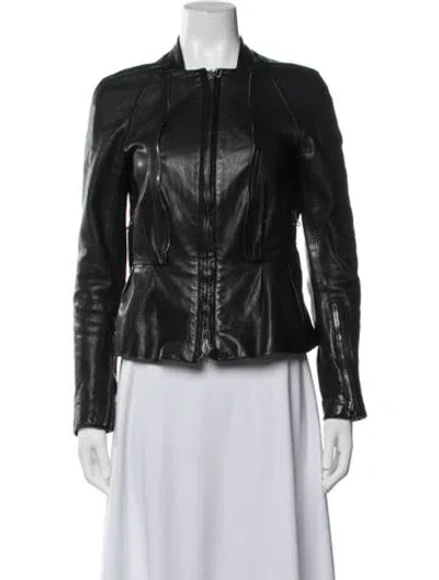 Pre-owned 3.1 Phillip Lim Leather Biker Jacket In Blue
