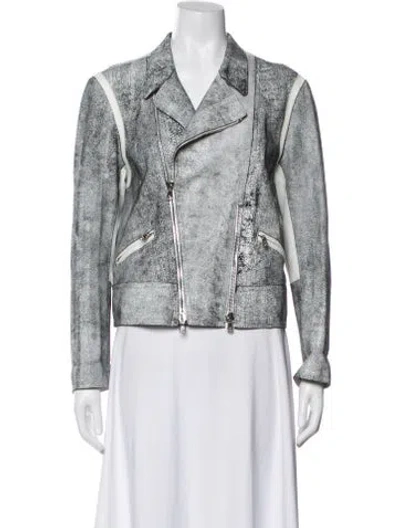 Pre-owned 3.1 Phillip Lim Leather Biker Jacket In Multi