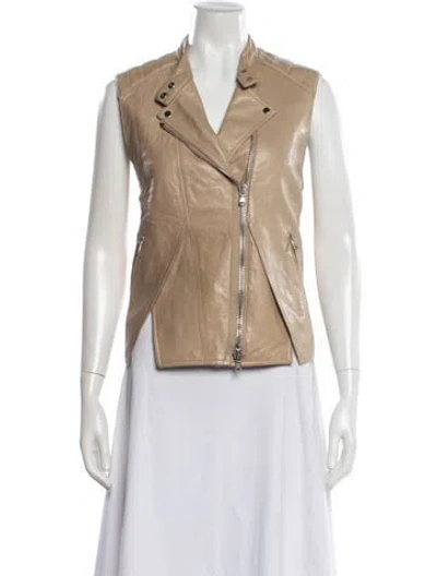 Pre-owned 3.1 Phillip Lim Leather Biker Jacket In Neutral