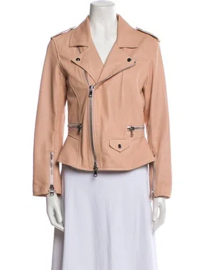 Pre-owned 3.1 Phillip Lim Leather Biker Jacket In Pink