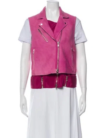 Pre-owned 3.1 Phillip Lim Leather Biker Jacket In Pink
