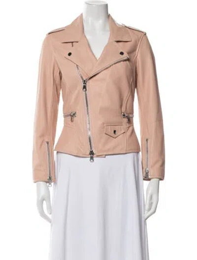 Pre-owned 3.1 Phillip Lim Leather Biker Jacket In Pink