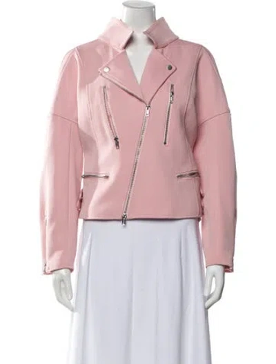 Pre-owned 3.1 Phillip Lim Leather Biker Jacket In Pink
