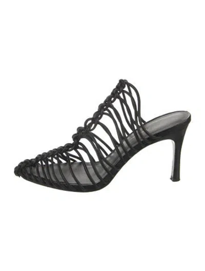 Pre-owned 3.1 Phillip Lim Leather Braided Accents Mules In Black