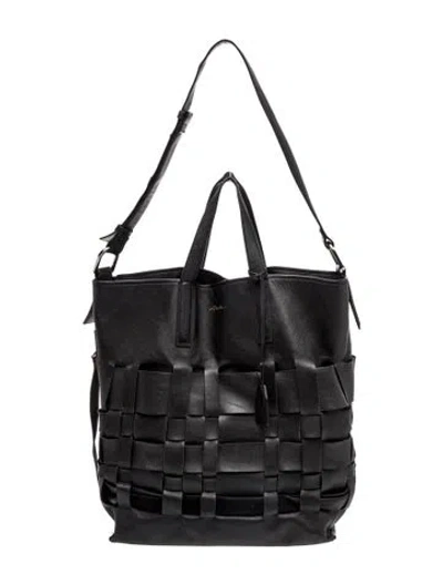 Pre-owned 3.1 Phillip Lim Leather Bucket Bag In Black