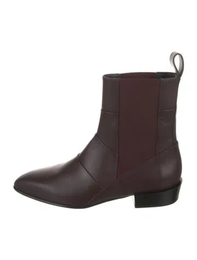 Pre-owned 3.1 Phillip Lim Leather Chelsea Boots In Burgundy