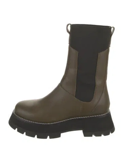 Pre-owned 3.1 Phillip Lim Leather Chelsea Boots In Green