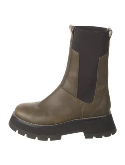 Pre-owned 3.1 Phillip Lim Leather Chelsea Boots In Green