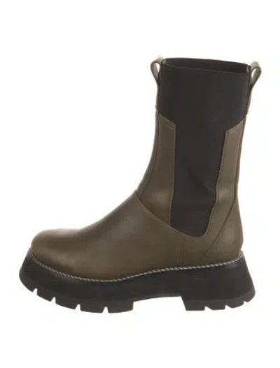 Pre-owned 3.1 Phillip Lim Leather Chelsea Boots In Green
