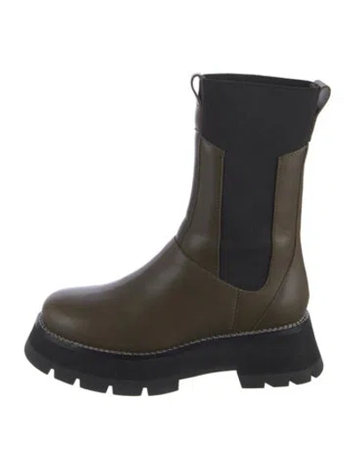 Pre-owned 3.1 Phillip Lim Leather Chelsea Boots In Green