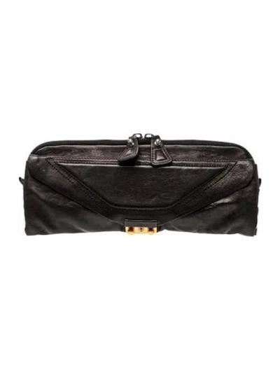 Pre-owned 3.1 Phillip Lim Leather Clutch In Black