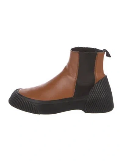 Pre-owned 3.1 Phillip Lim Leather Colorblock Pattern Chelsea Boots In Neutral