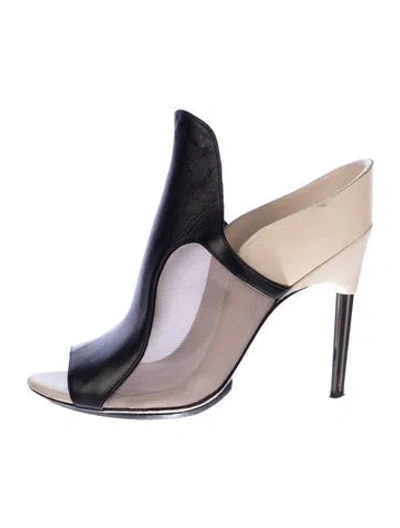 Pre-owned 3.1 Phillip Lim Leather Colorblock Pattern Mules In Multi