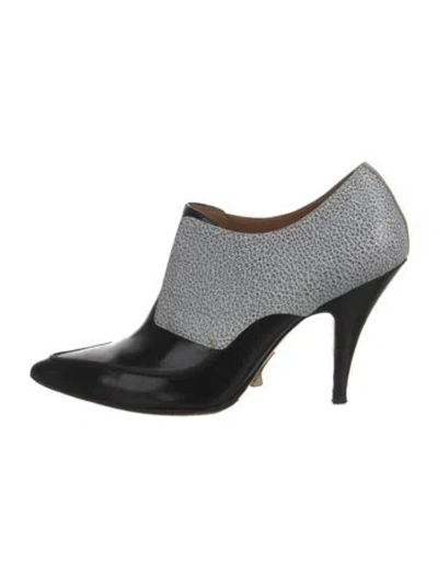 Pre-owned 3.1 Phillip Lim Leather Colorblock Pattern Pumps In Black