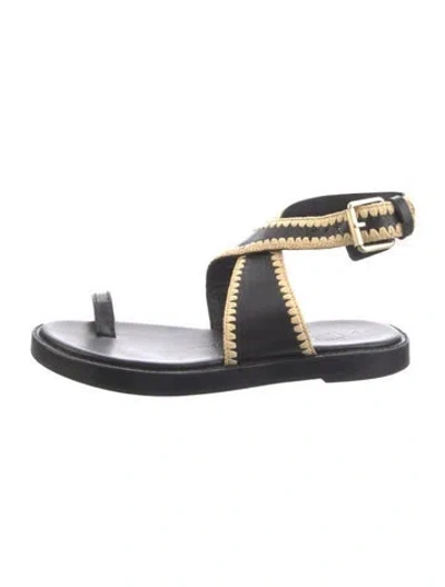 Pre-owned 3.1 Phillip Lim Leather Colorblock Pattern Sandals