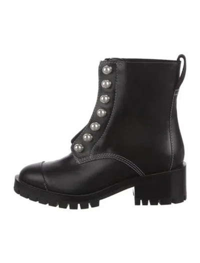 Pre-owned 3.1 Phillip Lim Leather Combat Boots In Black