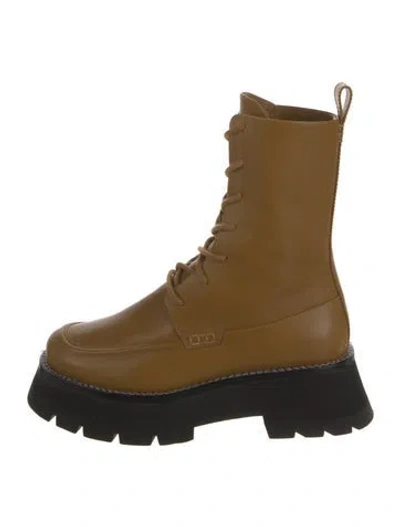 Pre-owned 3.1 Phillip Lim Leather Combat Boots In Green