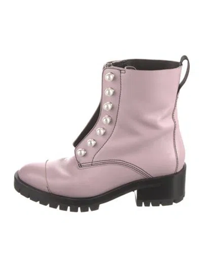 Pre-owned 3.1 Phillip Lim Leather Combat Boots In Pink