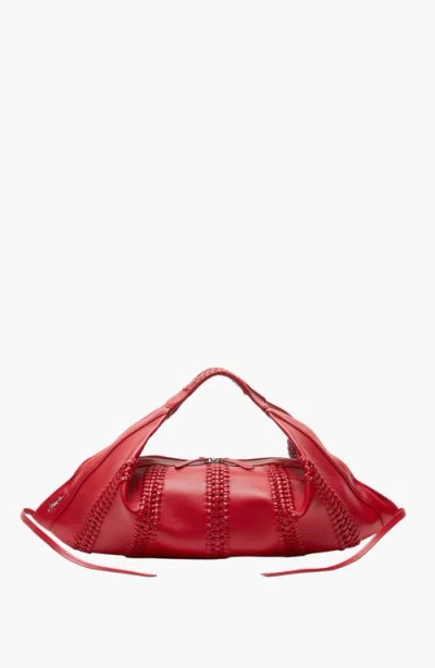 3.1 Phillip Lim Leather Craft Luna Bag In Red