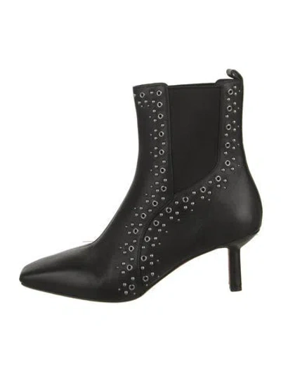 Pre-owned 3.1 Phillip Lim Leather Cutout Accent Chelsea Boots In Black