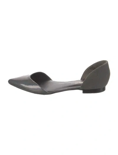 Pre-owned 3.1 Phillip Lim Leather D'orsay Flats In Gray