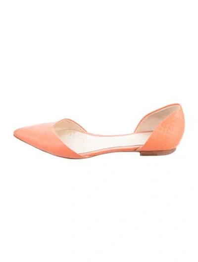 Pre-owned 3.1 Phillip Lim Leather D'orsay Flats In Orange