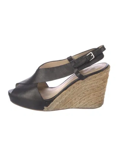 Pre-owned 3.1 Phillip Lim Leather Espadrilles In Black