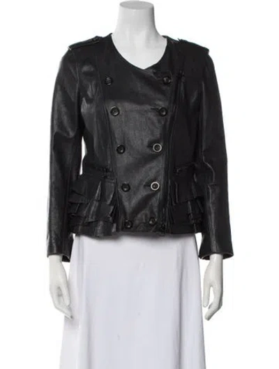 Pre-owned 3.1 Phillip Lim Leather Evening Jacket In Black