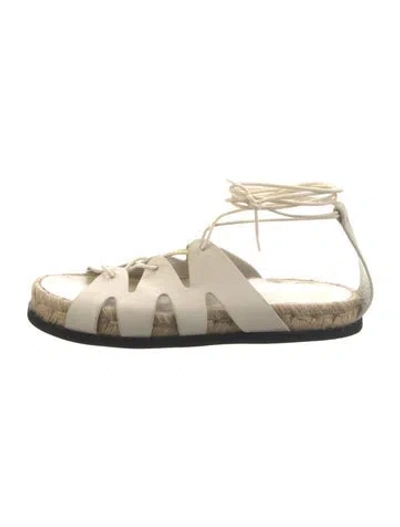 Pre-owned 3.1 Phillip Lim Leather Gladiator Sandals In Neutrals