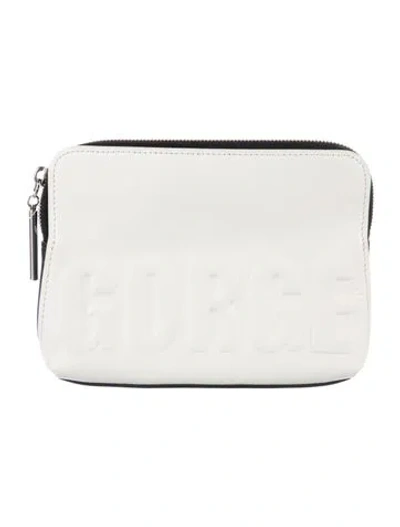 Pre-owned 3.1 Phillip Lim Leather Graphic Cosmetic Bag In White