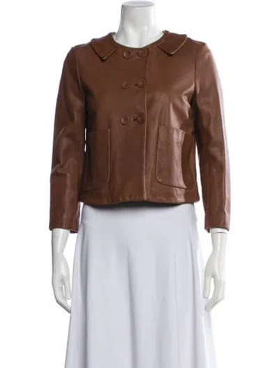 Pre-owned 3.1 Phillip Lim Leather Jacket In Brown