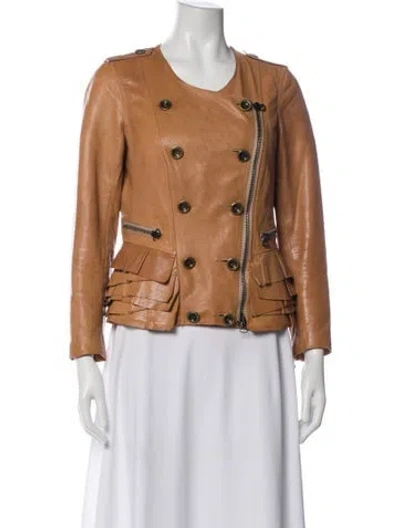 Pre-owned 3.1 Phillip Lim Leather Jacket In Neutral