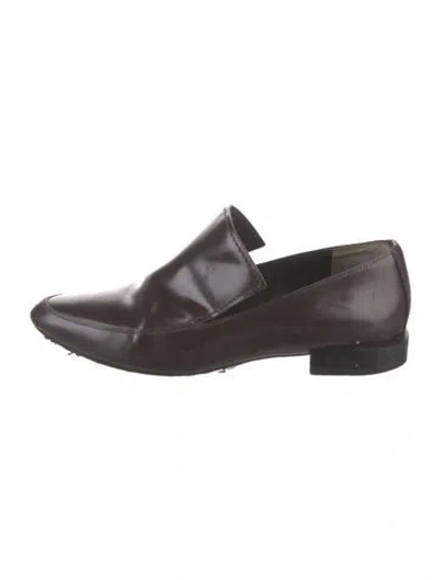 Pre-owned 3.1 Phillip Lim Leather Loafers In Burgundy