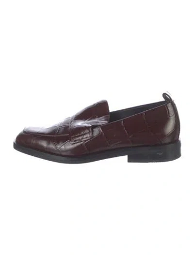 Pre-owned 3.1 Phillip Lim Leather Loafers In Burgundy