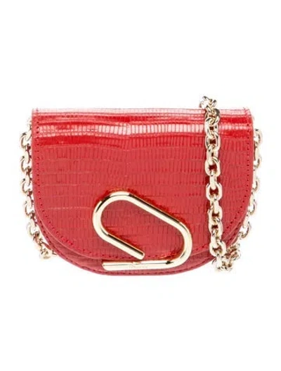 Pre-owned 3.1 Phillip Lim Leather Minaudière In Red