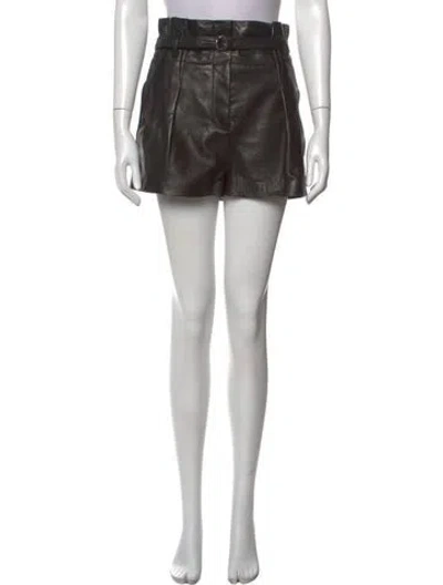 Pre-owned 3.1 Phillip Lim Leather Mini Shorts In Black