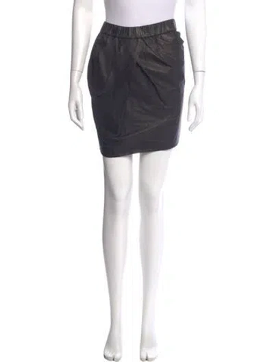 Pre-owned 3.1 Phillip Lim Leather Mini Skirt In Black
