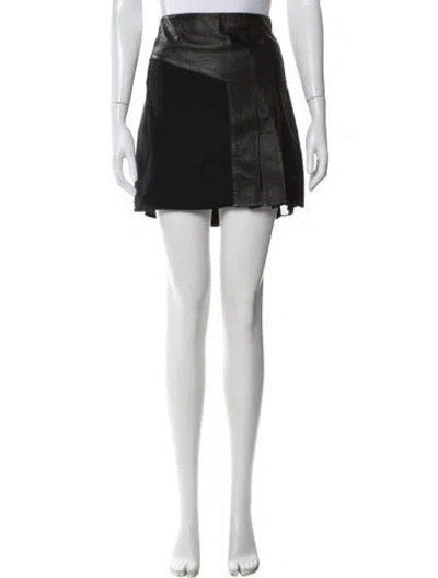 Pre-owned 3.1 Phillip Lim Leather Mini Skirt In Black