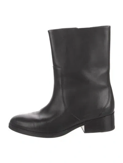 Pre-owned 3.1 Phillip Lim Leather Moto Boots In Black